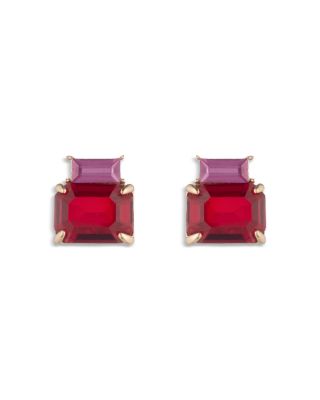 Baguette Stone Stud Earrings