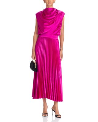 Farah Draped Neck Midi Dress - thumbnail 6