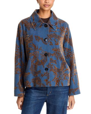 Faded Jacquard Denim Jacket