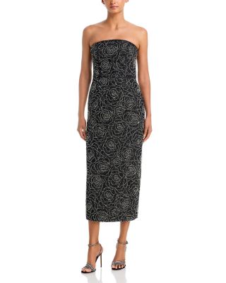 Milly Kait Strapless Beaded Dress