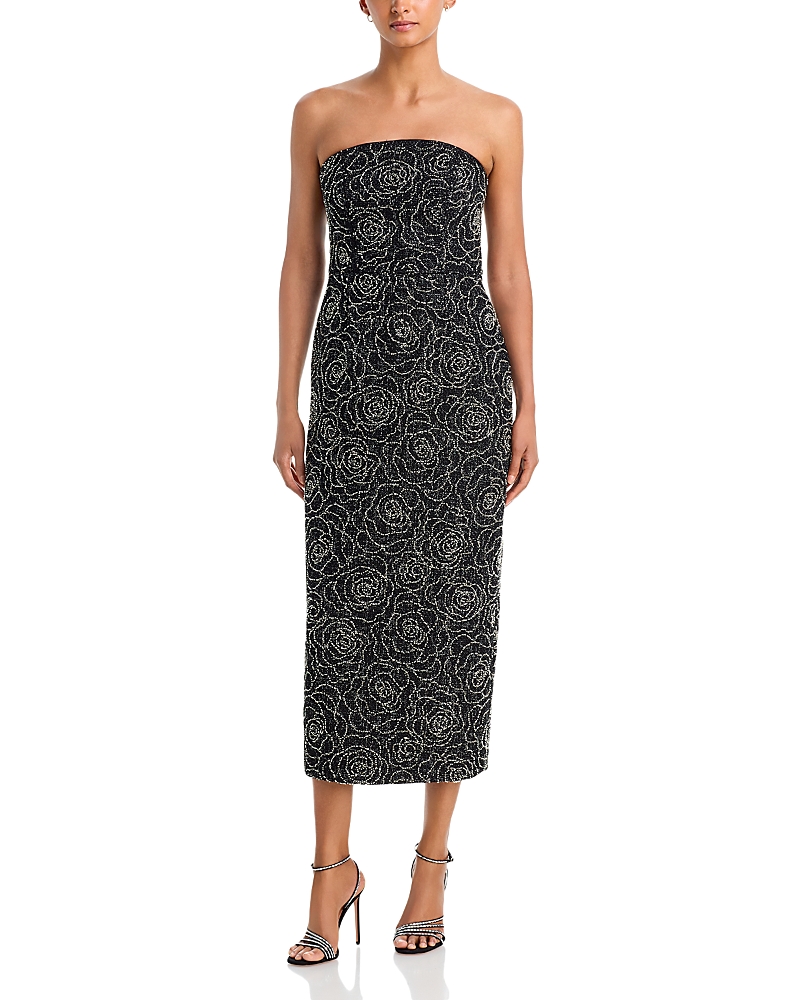 Milly Kait Strapless Beaded Dress