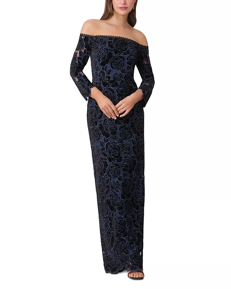 Shoshanna Joelle Velvet Cutwork Dress