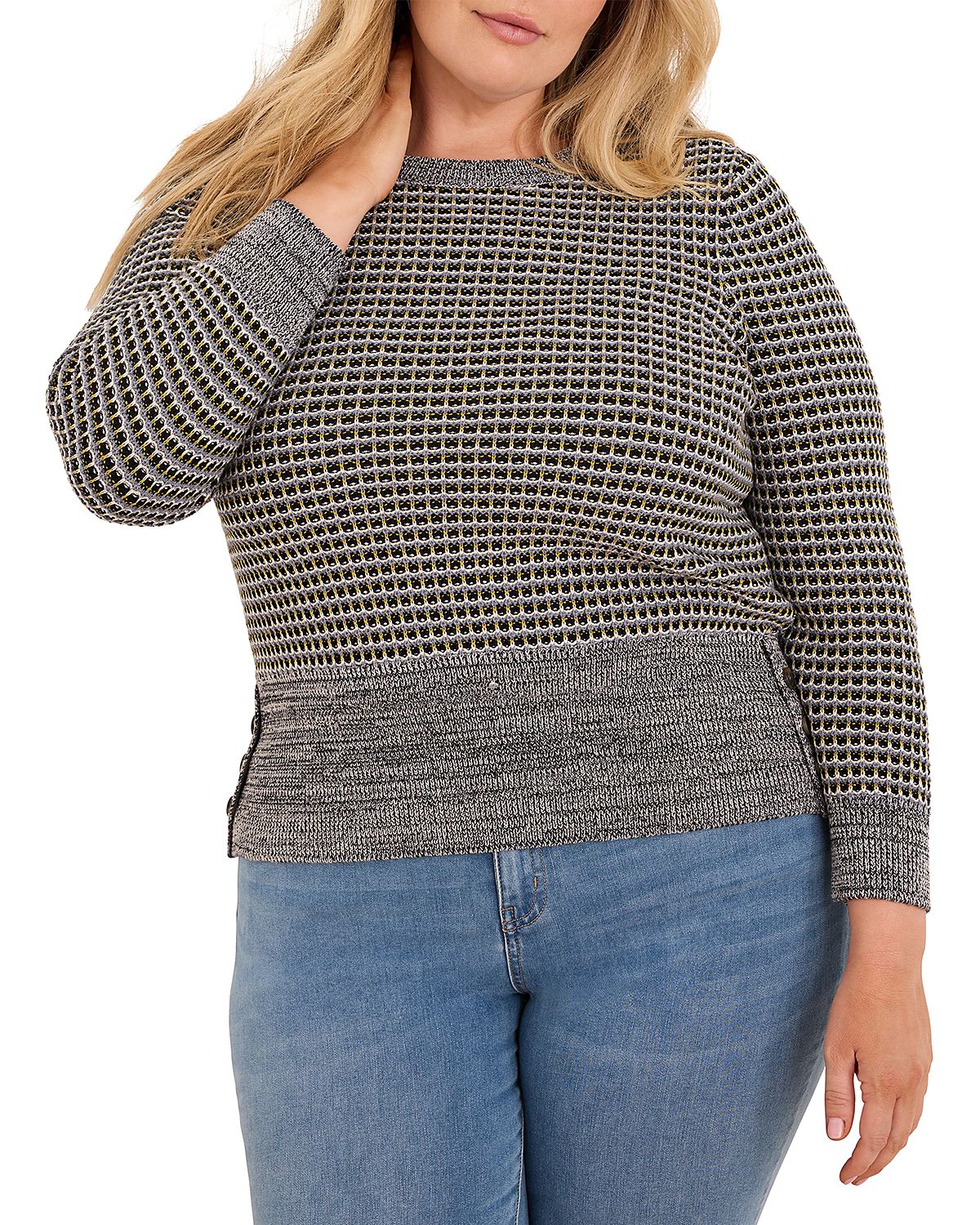 Nic+Zoe Plus Marled Tuck Sweater