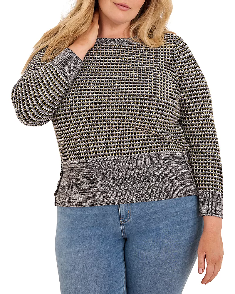 Nic+Zoe Plus Marled Tuck Sweater