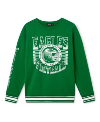  Unisex NFL Philadelphia Eagles Striped Rib Crew Fleece