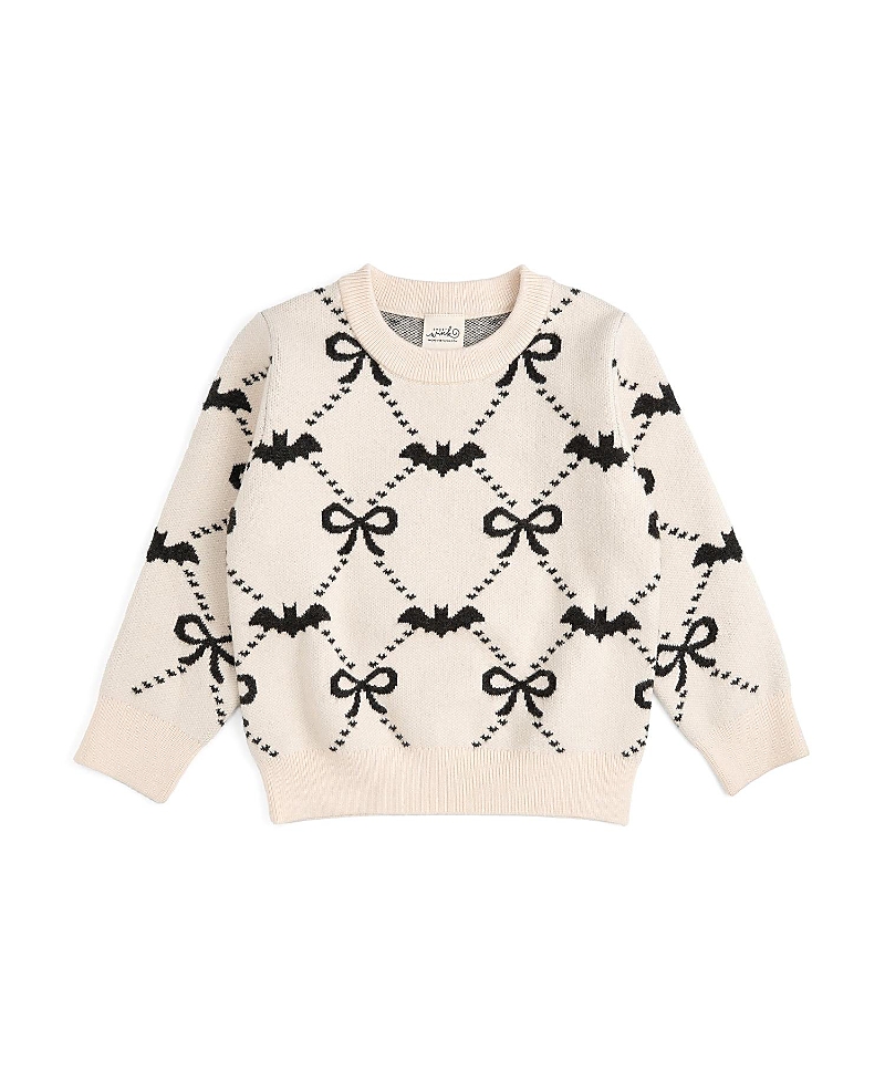 Sweet Wink Girls' Bat Trellis Halloween Sweater - Big Kid