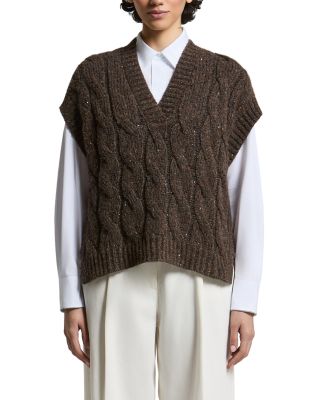 Cable Knit Extended Sleeve Sweater