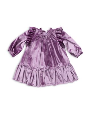 Girls' Harper Ruffled Velour Dress - Little Kid 
