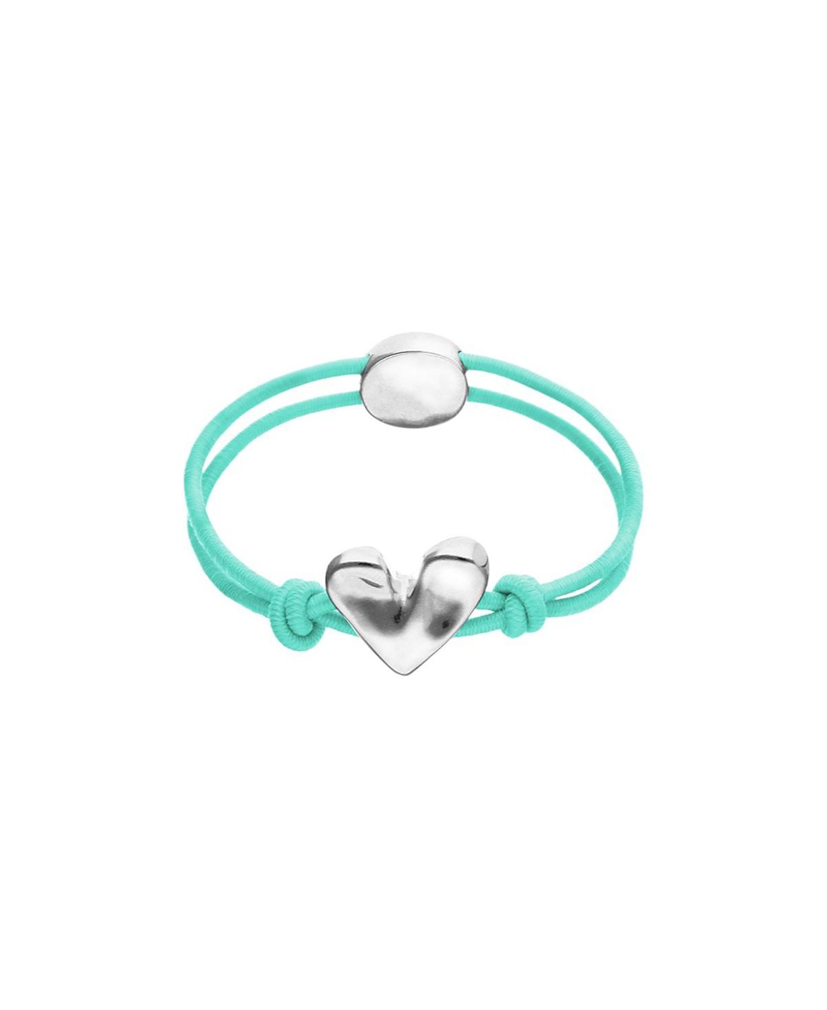 UNOde50 Elastic Thread Bracelet with Sterling Silver Plated Heart