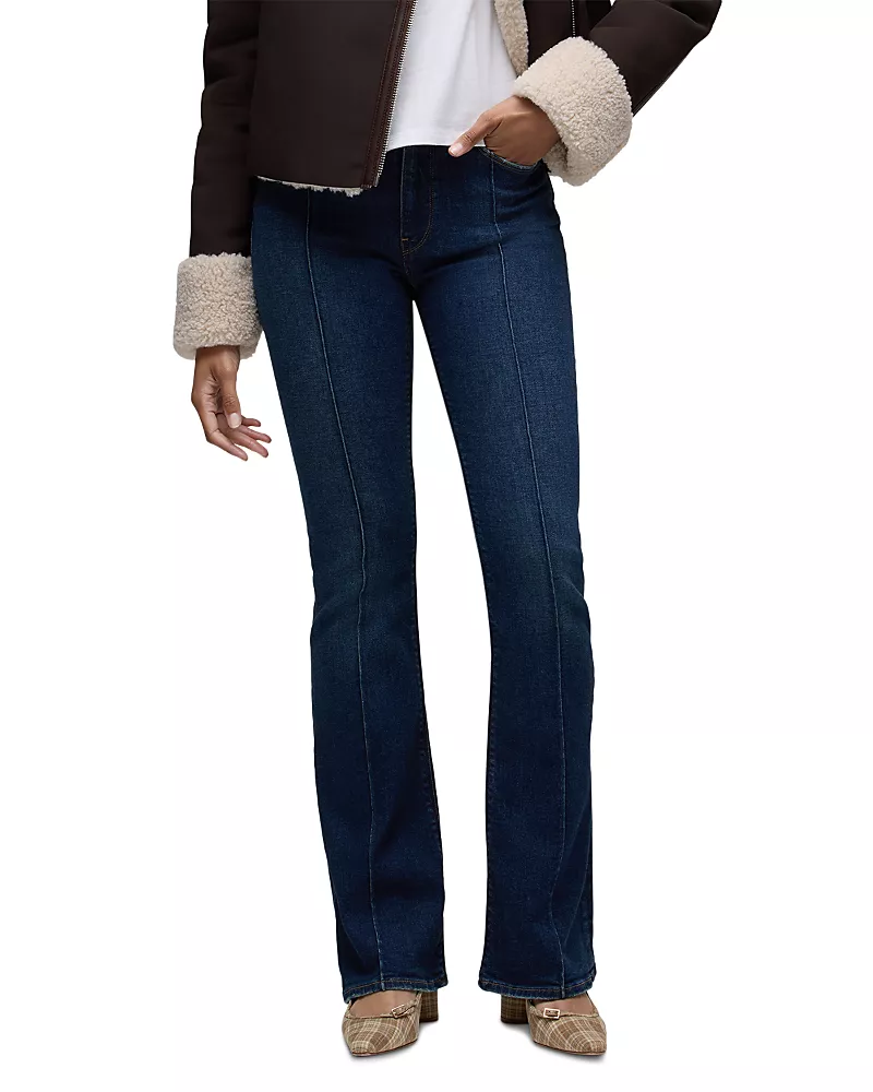 Hudson Barbara Pintuck High Rise Bootcut Jeans in Electric Light