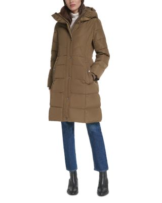 Knit Collar Taffeta Puffer Jacket