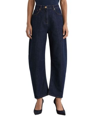 Levitt High Rise Barrel Jeans, 32" Inseam, in Blue