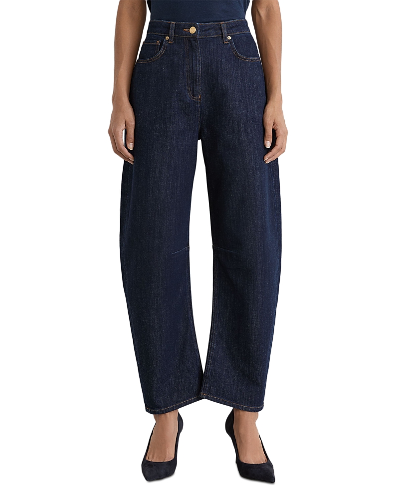 Reiss Levitt High Rise Barrel Jeans, 32 Inseam, in Blue