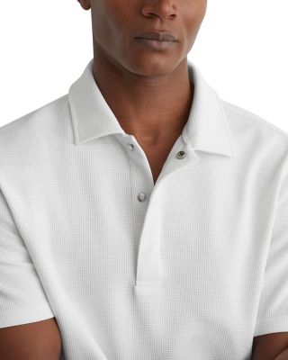 Reed Textured Concealed Placket Polo Shirt