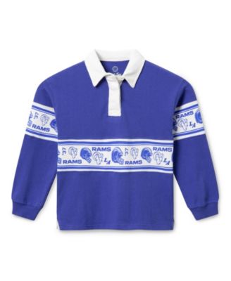  Unisex Kids NFL Los Angeles Rams Rugby Long Sleeve - Little Kid, Big Kid