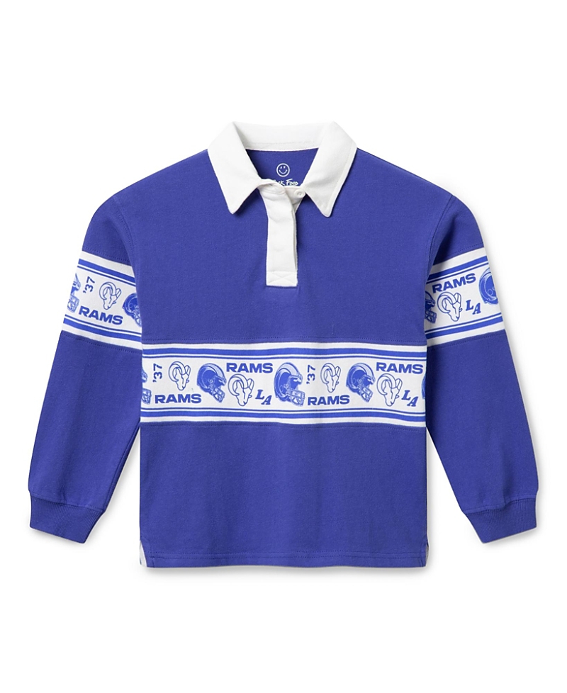 Junk Food Clothing Unisex Kids Los Angeles Rams Rugby Long Sleeve Polo - Little Kid, Big Kid