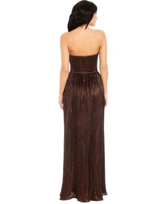 Audrina Plisse Maxi Gown - thumbnail 4
