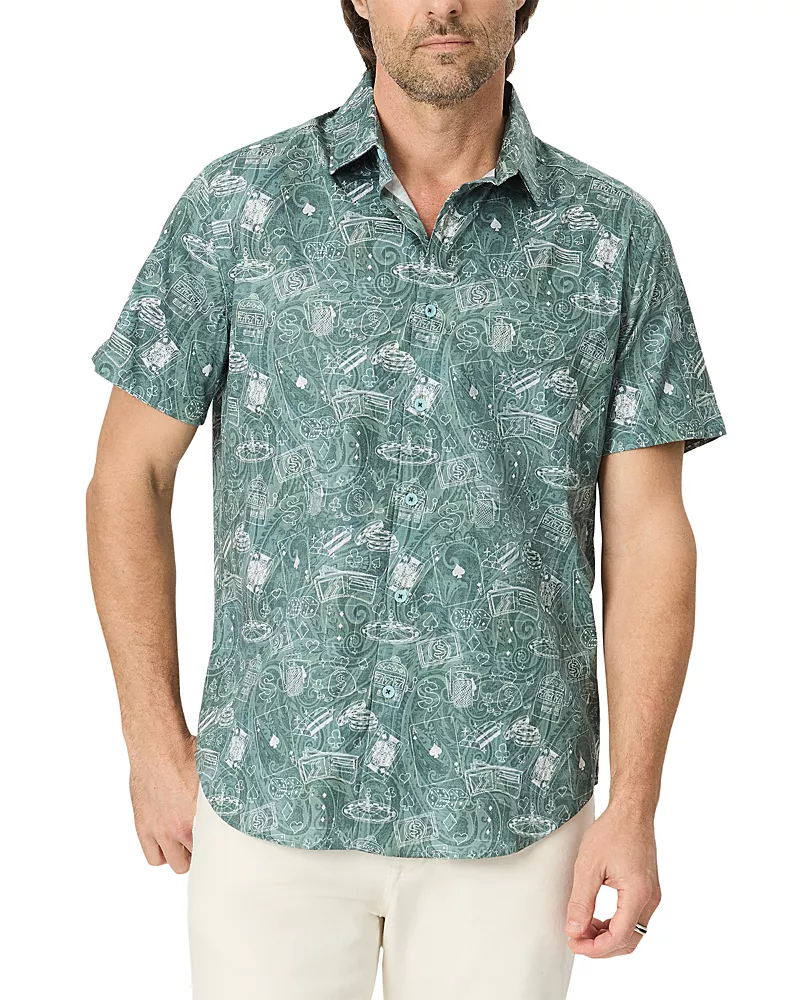 Robert Graham The Vault Short Sleeve Cotton Stretch Shirt