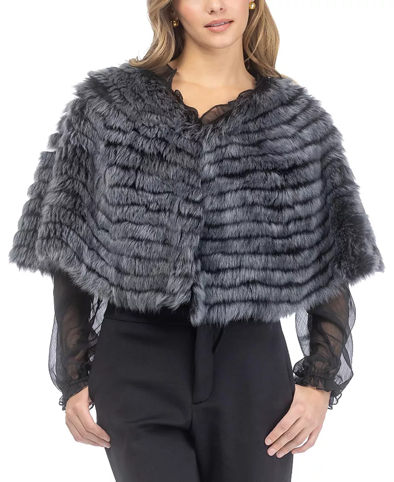 Gorski Toscana Shearling Lamb Layered Capelet