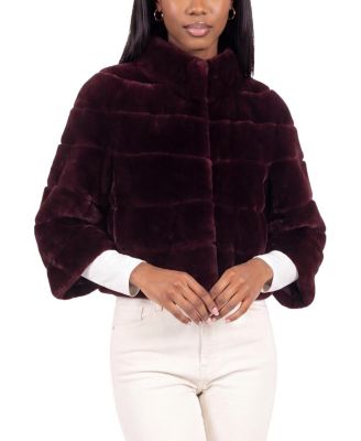  Select Shearling Lamb Bolero with Cropped Sleeves
