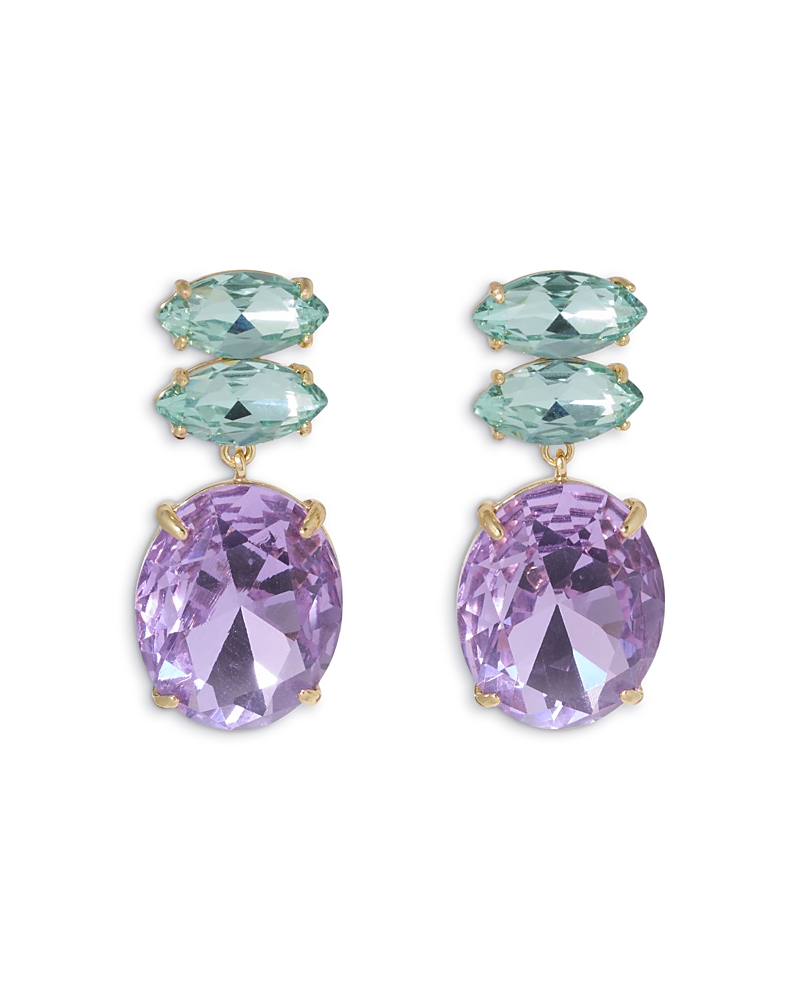 Roxanne Assoulin Le Petite Crystal Navette & Oval Drop Earrings · OS