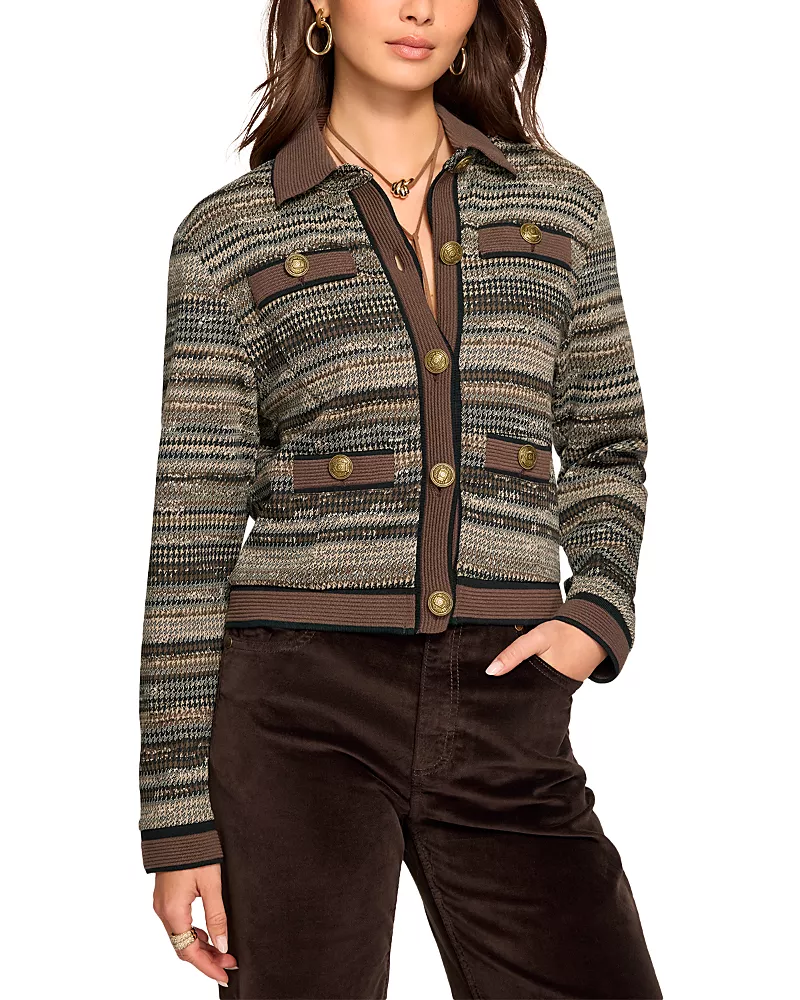 Ramy Brook Clara Houndstooth Knit Jacket