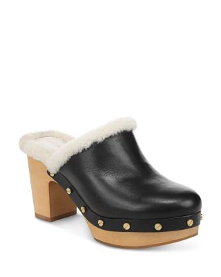 Women's Larken Shearling Lined Leather Clogs