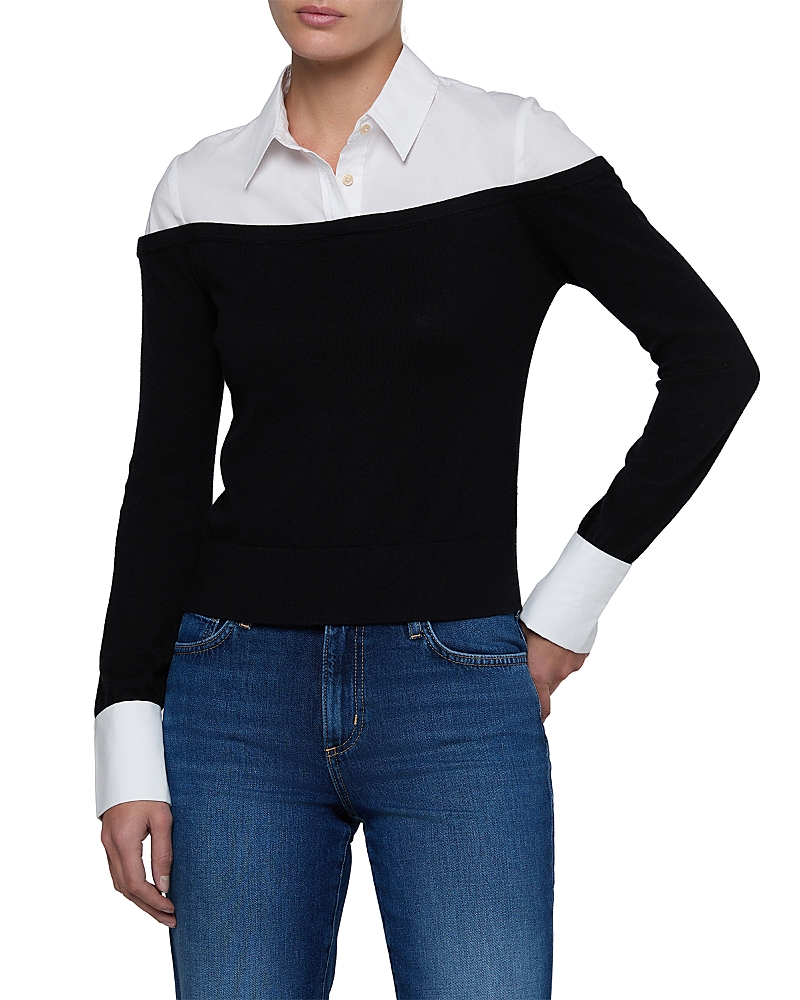L'Agence Mathilde Mixed Media Top
