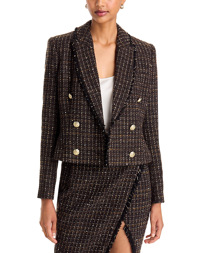 Generation Love Aytul Tweed Double Breasted Blazer