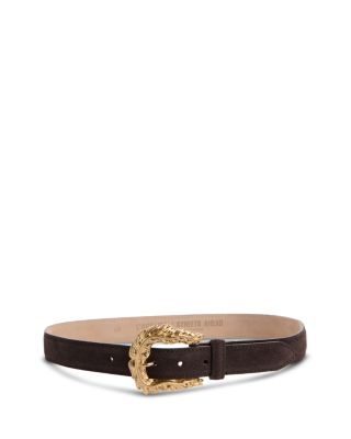 Women's Sedaris Feathered Buckle Suede Belt 