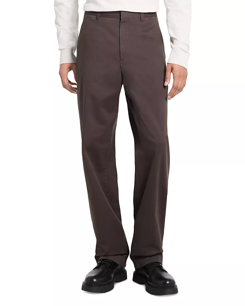 Theory Moonsoft Cotton Blend Straight Fit Chinos