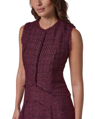Textured Tweed A Line Midi Dress - thumbnail 3