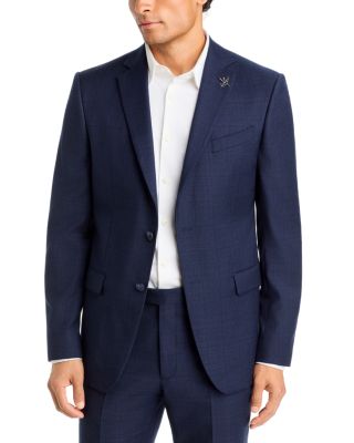 Windowpane Wool Suit Jacket