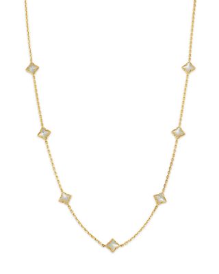 Roberto Coin 18K Yellow Gold Venetian Princess Mother of Pearl Station Necklace, 16