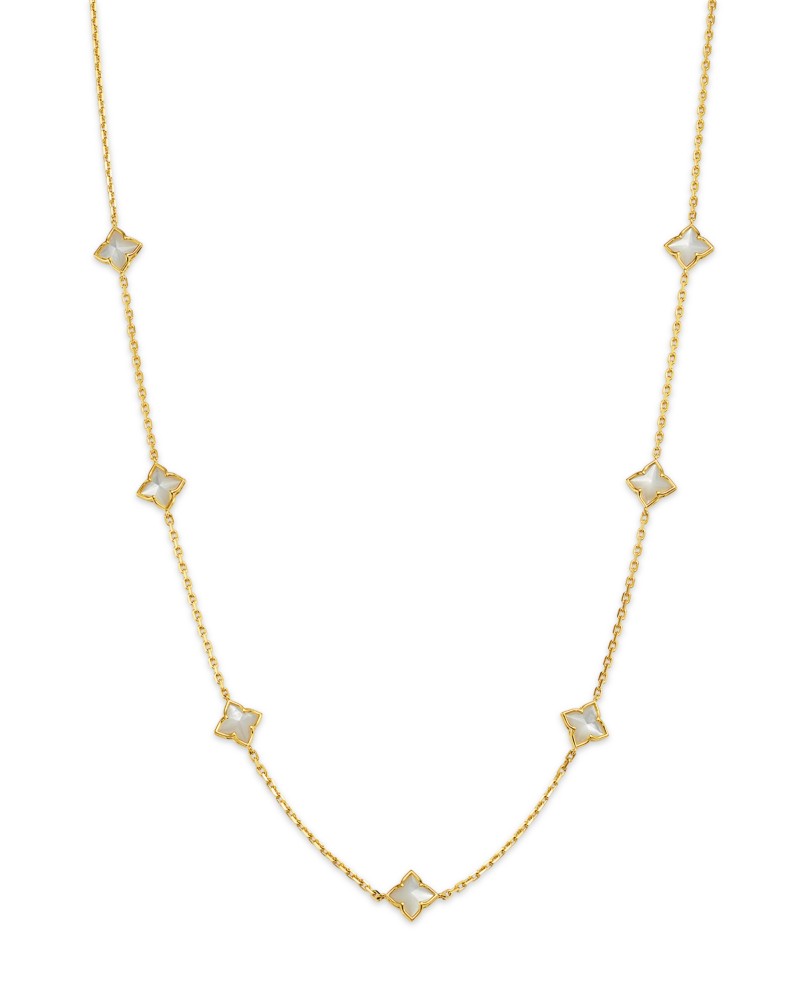 Roberto Coin 18K Yellow Gold Venetian Princess Mother of Pearl Station Necklace, 16-18" by Bloomingdale's