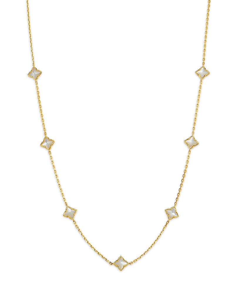 Roberto Coin 18K Yellow Gold Venetian Princess Mother of Pearl Station Necklace, 16-18 · 18 in