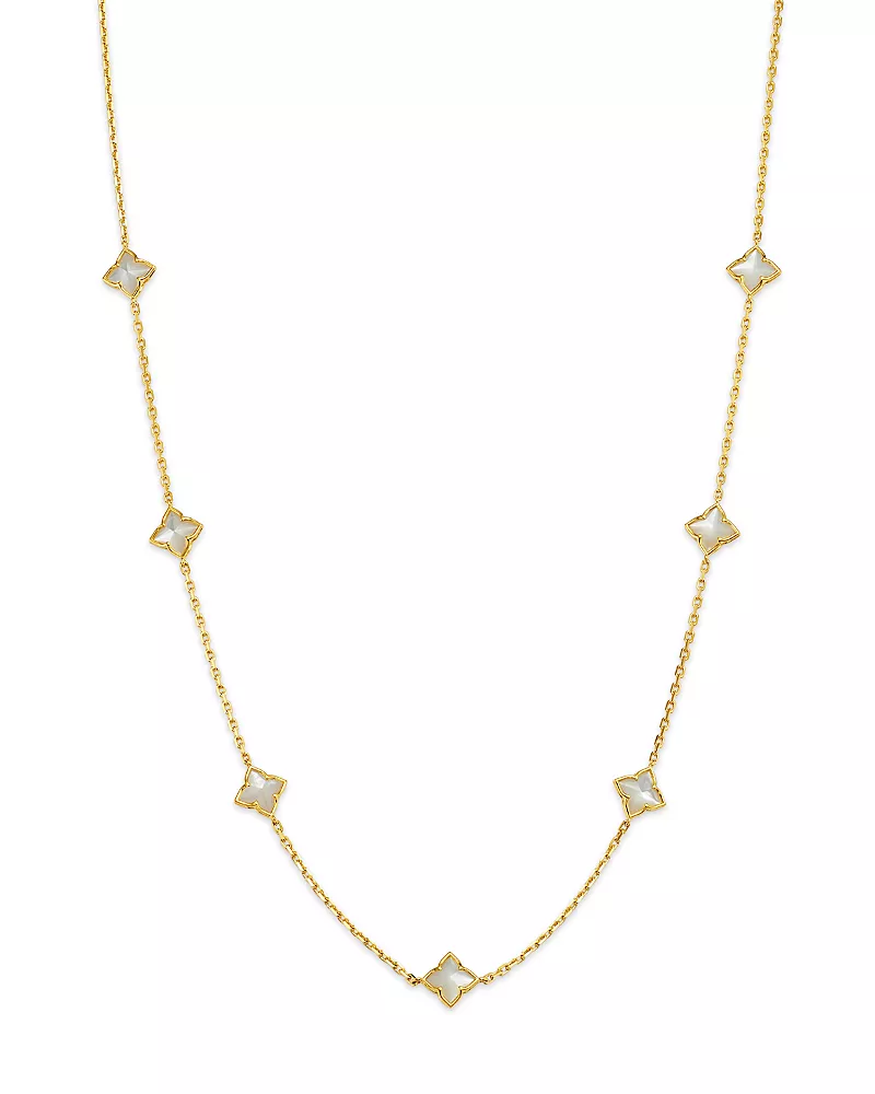 Roberto Coin 18K Yellow Gold Venetian Princess Mother of Pearl Station Necklace, 16