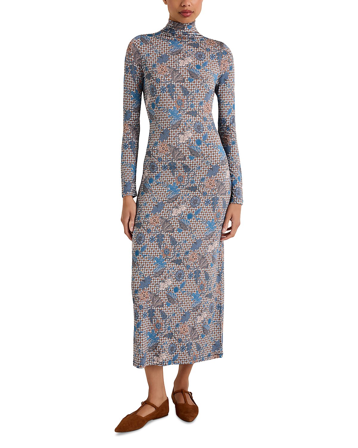 Marie Oliver Paxton Turtleneck Long Sleeve Dress