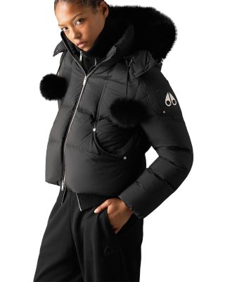 Moose Knuckles Everest Hooded Down Bomber Jacket
