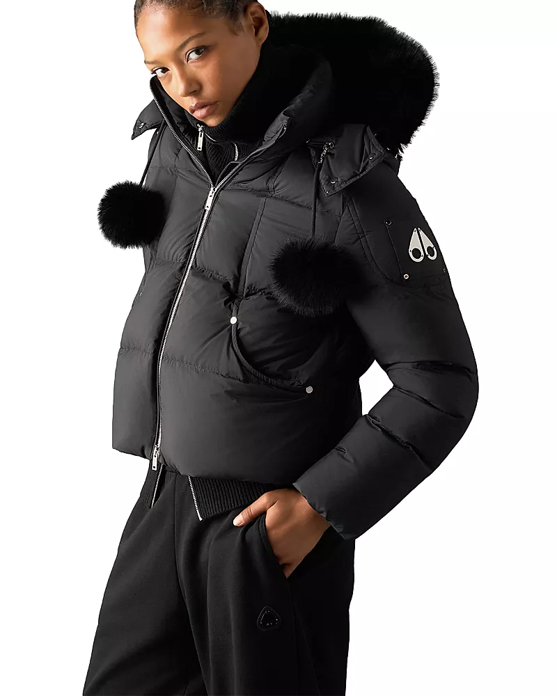 Moose Knuckles Everest Hooded Down Bomber Jacket