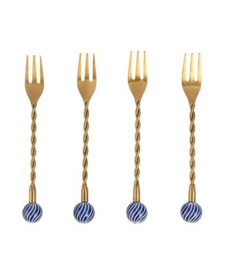  Rampur Steel Dessert Fork Set Cheerland, 6" Set Of 4