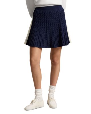 Cable Knit Paneled Skort