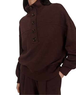 Bronya Button Placket Sweatshirt - thumbnail 6