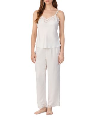 New Signature Satin Lace Cami Top & Ankle Pant Pajama Set