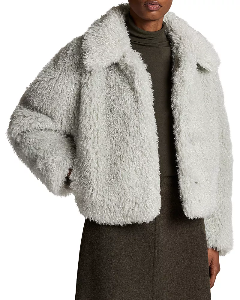Vince Faux Fur Cropped Jacket