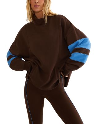 Beach Riot Jaylyn Cotton Mock Neck Sweatshirt