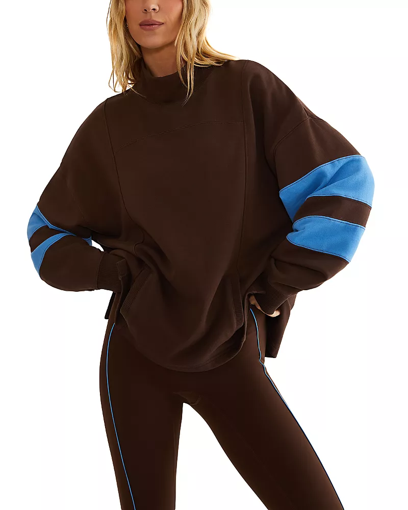 Beach Riot Jaylyn Cotton Mock Neck Sweatshirt