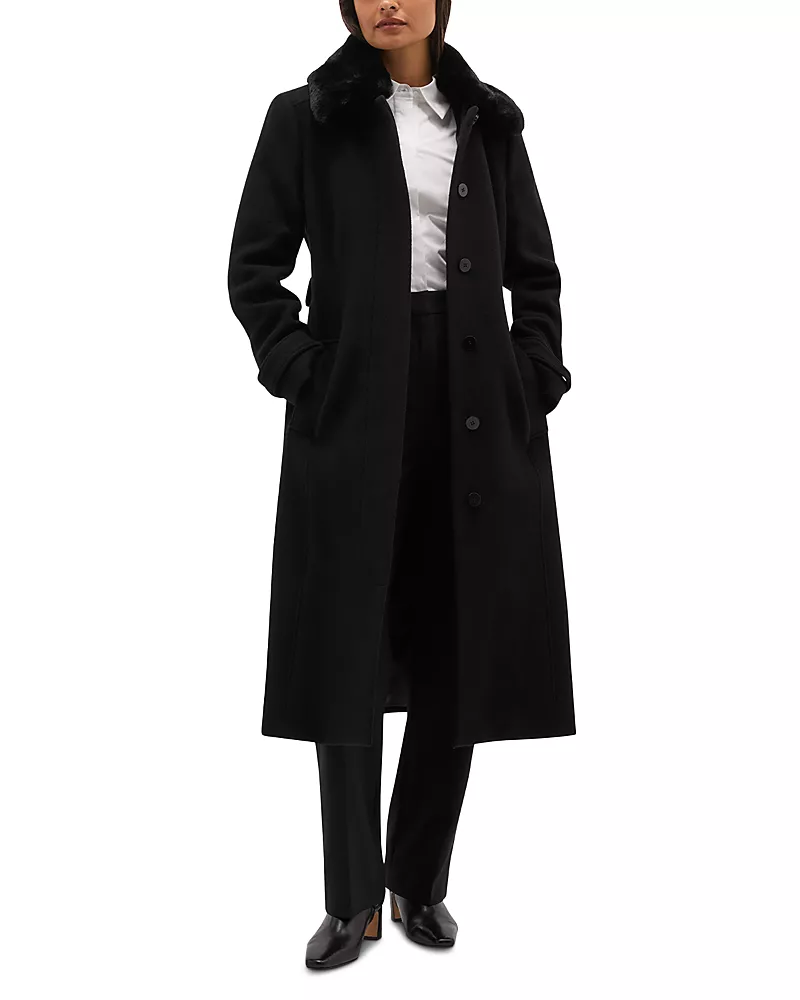 Hobbs London Martina Wool-Blend Belted Coat
