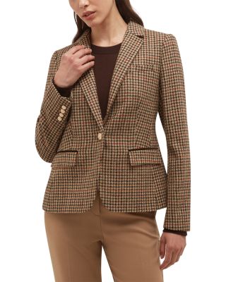 Adeline Wool Houndstooth Jacket
