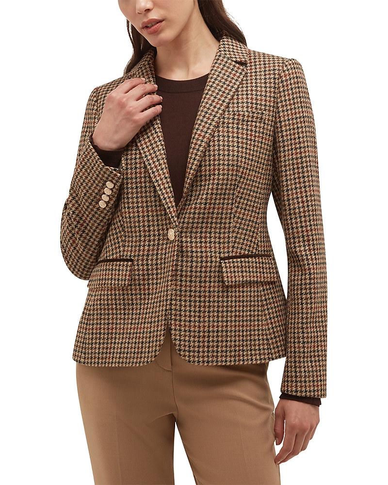 Hobbs London Adeline Wool Houndstooth Jacket